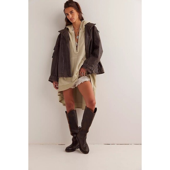 Free People North Sweatshirt Hoodie Tunic Top Oversized Slouchy Cotton XS 283699 - Picture 2 of 11